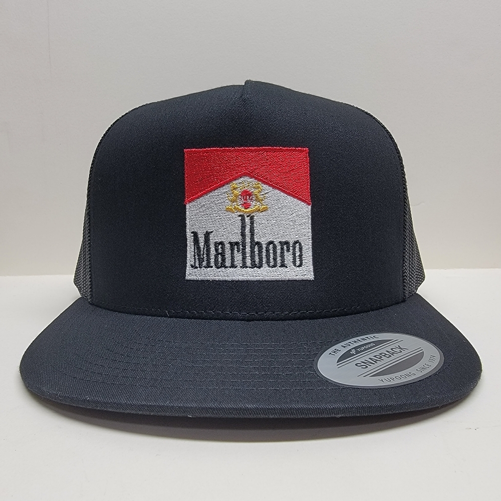 Pack of Smokes Marlboro Direct Embroidered Mesh Flat Bill Adjustable Snapback Tr